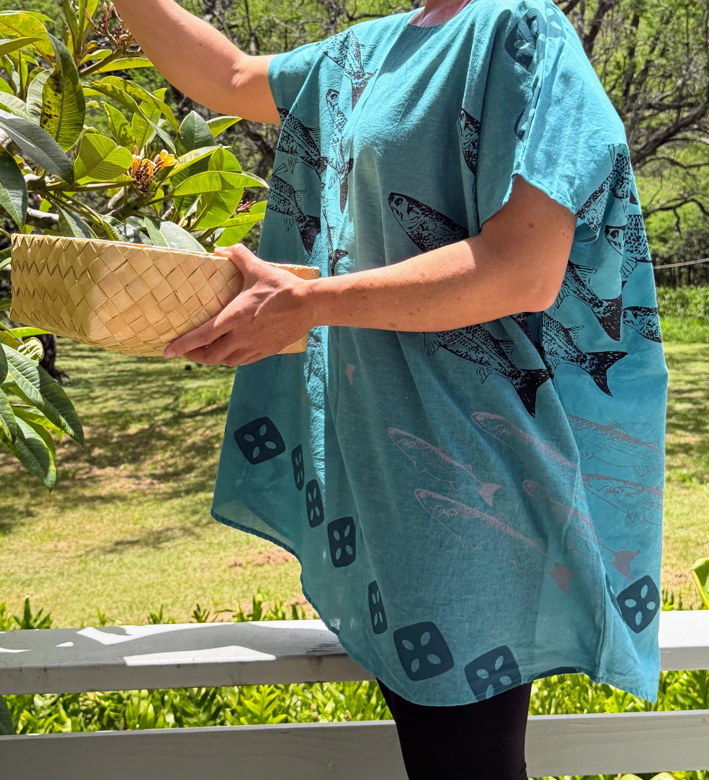 Women's Anae Holo Teal Ehukai Tunic