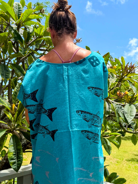 Women's Anae Holo Teal Ehukai Tunic