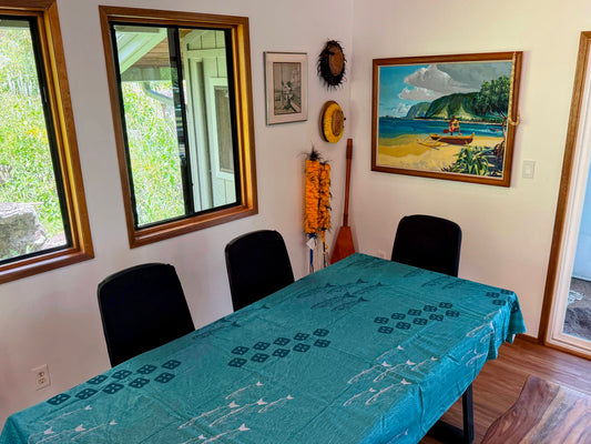 'Anae Holo Teal Blue Tablecloth