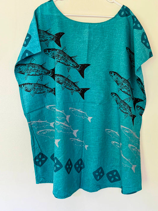 Women's Anae Holo Teal Ehukai Tunic